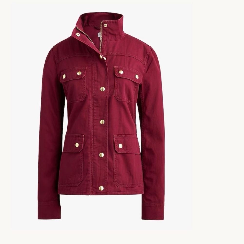 J. Crew Resin-coated twill field jacket